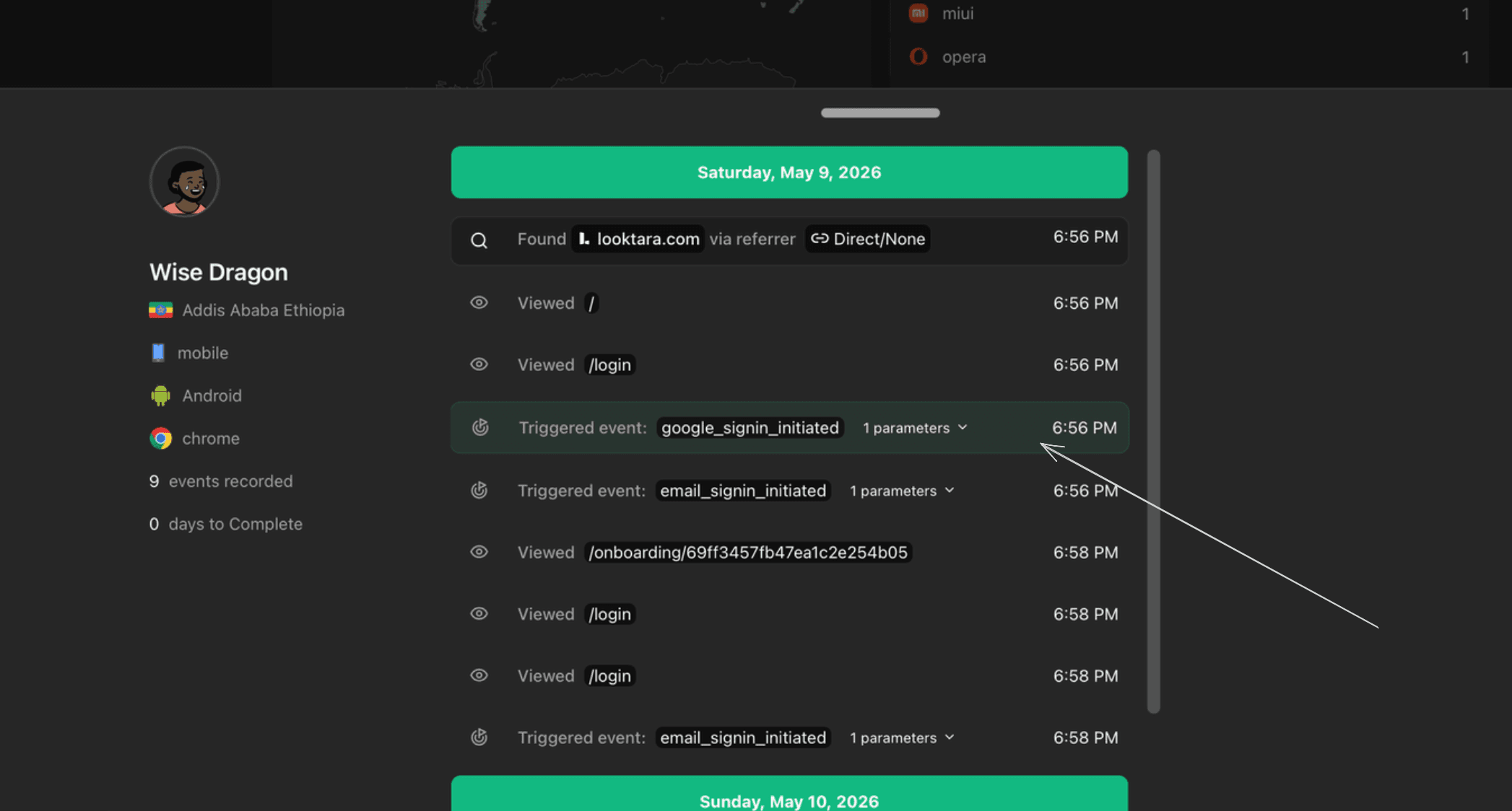 Faurya tracking traffic sources