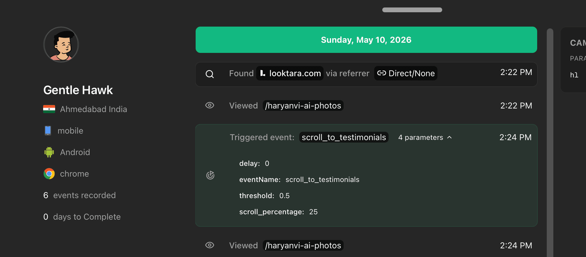 Faurya tracking traffic sources
