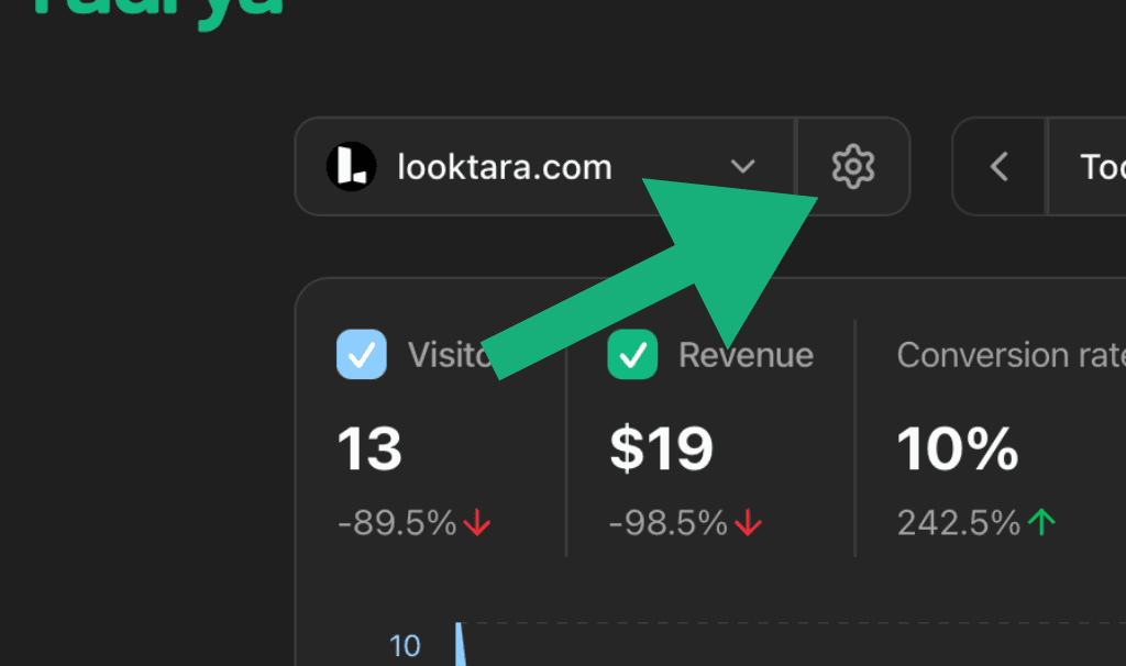 Website settings screenshot