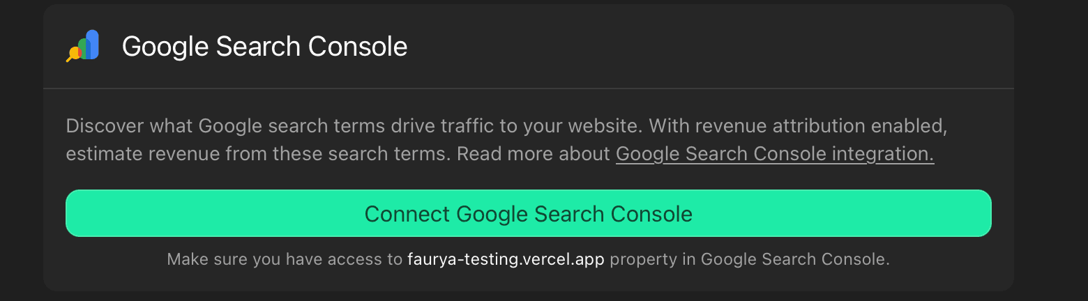 Google Search Console demo