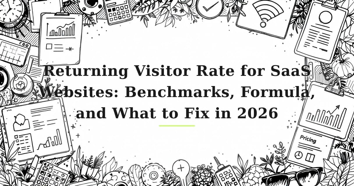 Featured image for: Returning Visitor Rate for SaaS Websites: Benchmarks, Formula, and What to Fix in 2026
