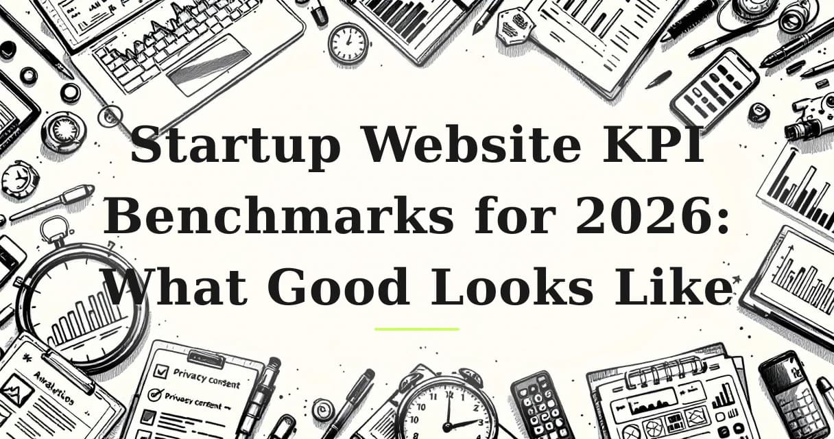 Featured image for: Startup Website KPI Benchmarks for 2026: What Good Looks Like